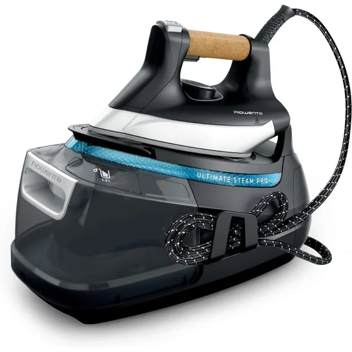 Rowenta Ultimate Steam Pro Stainless Steel Soleplate Professional 1800W Steam Iron Station with 44 Ounce Removable Tank Boiler f