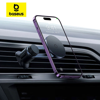 Baseus Magnetic Car Phone Holder 360 Degree Rotateble Foldable for Car Air Vent Mount for Apple iPhone 15 14 13 12 Pro