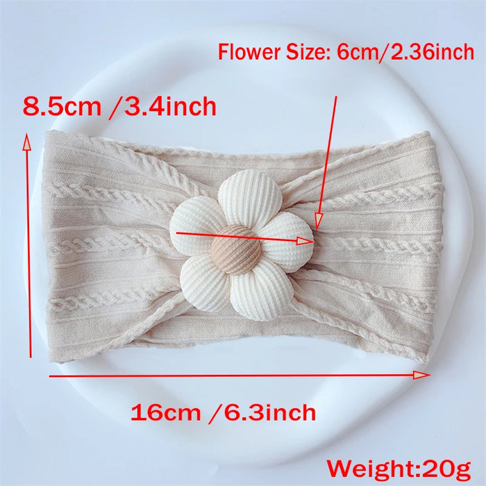 New Flower Nylon Girl Hairband Elastic Soft Baby Headband for Children Turban Headwear for Newborn Baby Kids Hair Accessories