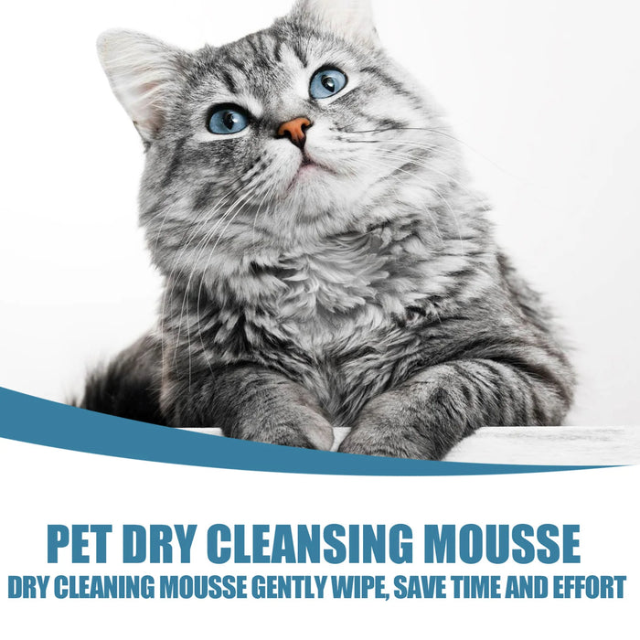 Cat Dry Shampoo No Rinse Dogs Cats Cleaning Mousse Pet Grooming Supplies For Safe Bathless Cleaning And Odor Eliminator