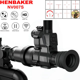 Henbaker NV700S Night Vision Monocular NV Riflescope Waterproof 1080P Infrared Hunting Camera 14X Digital Zoom WiFi NV Recorder