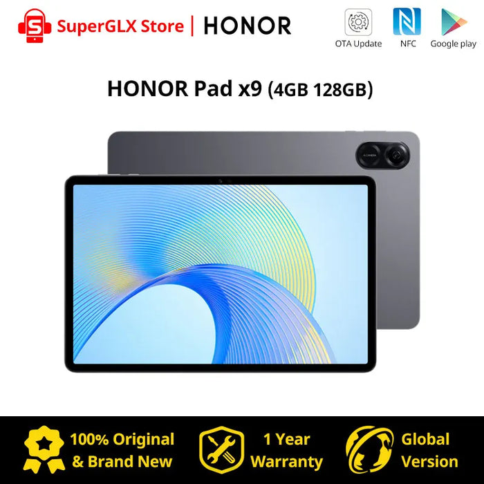 Global Version HONOR Pad X9 4G LTE 11.5'' 120Hz Large Screen Snapdragon 685 Android 13 MagicOS 7.1 Octa-core 7250mAh Battery