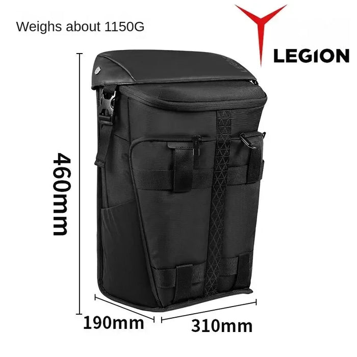 Lenovo Legion Game Laptop Bag LEGION Multi-function Travel Storage Backpack Anti-slip Anti-scratch and Durable 17" Black Backage