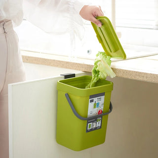 3L/5L Mini Kitchen Wall Mounted Trash Can Folding Waste Bin Cabinet Hanging Trash Can Recycle Bin Dustbin Garbage Can with Lid