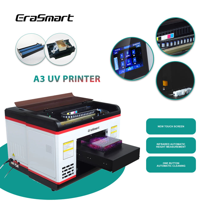 6 Color 3D Printer Flatbed A3 UV Printer Phonce Case Printing Machine For Metal Acrylic Wood TPU PVC Printing