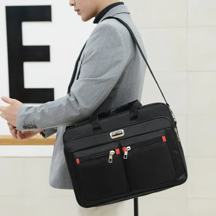 Simple Tote Men Business Briefcase Handbag For 15.6 inch Laptop Bags Large Capacity Shoulder Bags Travel Notebook Messenger Bag