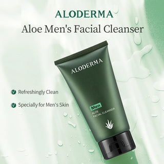 Aloderma Men's Hydrating Skin Care Set - 3 Piece Set for Deep Cleansing, Refreshing, and Moisturizing