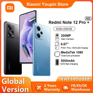 Global Version Xiaomi Redmi Note 12 Pro+ Plus 5G Smartphone NFC 8GB+256GB 200MP OIS Camera 120Hz AMOLED 120W Charge