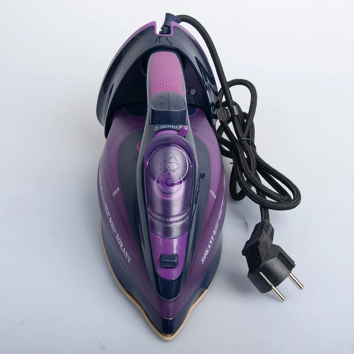 Houselin Non-Stick Soleplate Steam Iron for Clothes, 2400 Watts Ironing, Fabric Steamer, Garment Steamer, Powerful Steam