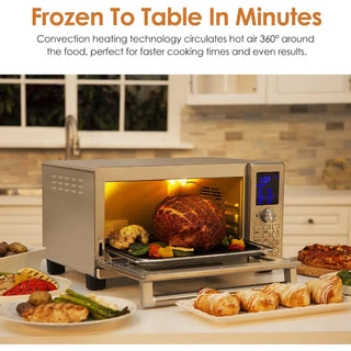 Air Fryer Toaster Smart Oven,12-in-1 Countertop Grill/Griddle Combo, 30-Qt Capacity,50F-500F adjustable in precise 5F increments