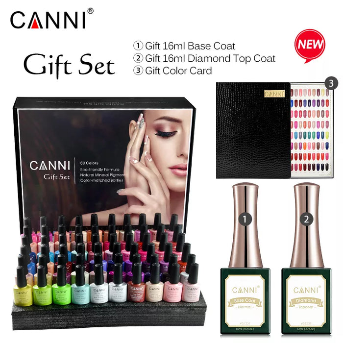 CANNI Nail Gel Polish VIP Kit Nail Salon Used Gorgeous Color Full Coverage Super Texture Semi Permanent Gel Nail Varnish Set