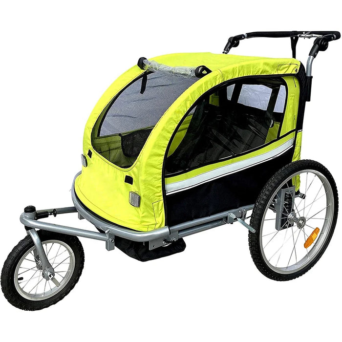 Hot sales dog pet bike trailer bicycle trailer for children with damping rear wheel