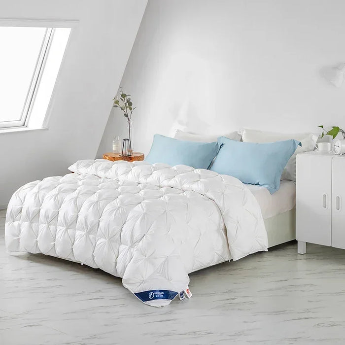 Peter Khanun White Goose Down Filler 3D Bread Duvet/Quilt/Comforter Winter Thick Luxury Blankets 100% Cotton Shell 015