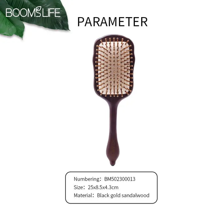 Luxurious Sandalwood Hair Brush Women Custom Wide Teeth Paddle Hairbrush Wooden Comb for Hair Massage Scalp Brush Brosse Cheveux