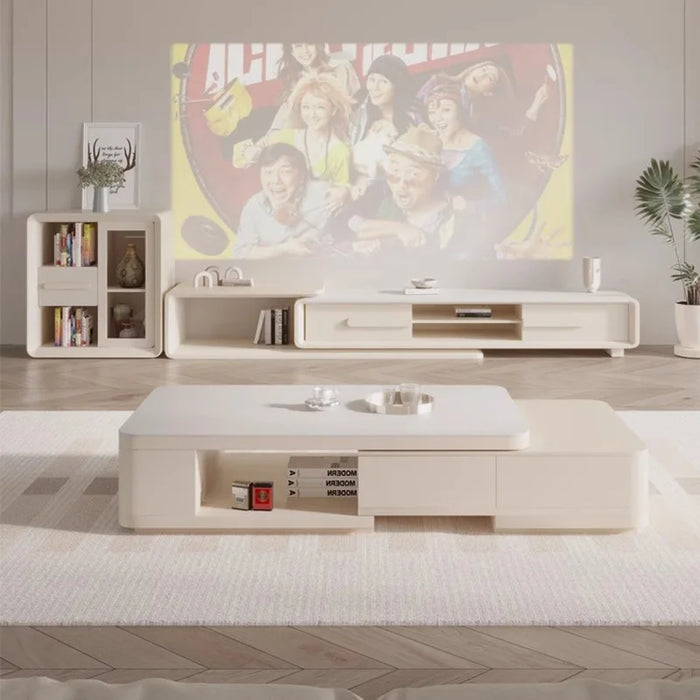 Simple Organizer Coffee Table Modern Luxury Square Japanese Coffee Table White Drawers Mesa De Centro De Sala Furniture