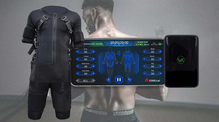 Professional wireless electrostimulation suit ems gym fitness trainer