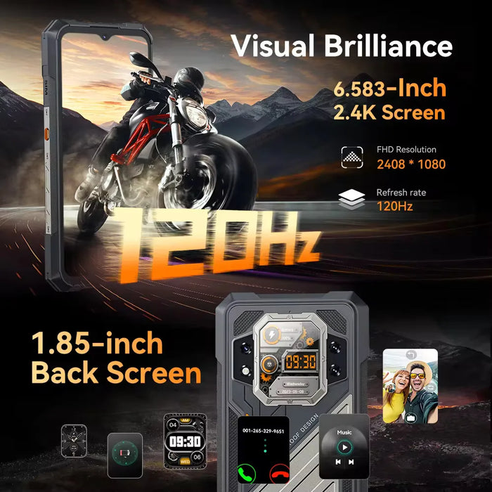 CUBOT KINGKONG X 5G Rugged Smartphone 6.583"120Hz Screen 32GB RAM+256 /512GB ROM 10200mAh NFC Fingerprint Android 14 Smart Phone