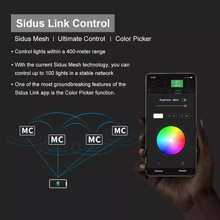 Aputure AL-MC Portable LED Light 3200K-6500K mini RGB light with HSI/CCT/FX Lighting Modes Video Photography Lighting