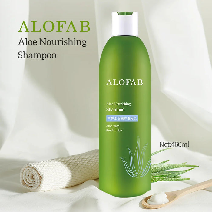 ALOFAB Aloe Nourishing Repairing Shampoo 460ml Organic Aloe Vera Moisturizing Hair Care Shampoo Scalp Care For Anti-Hair Loss