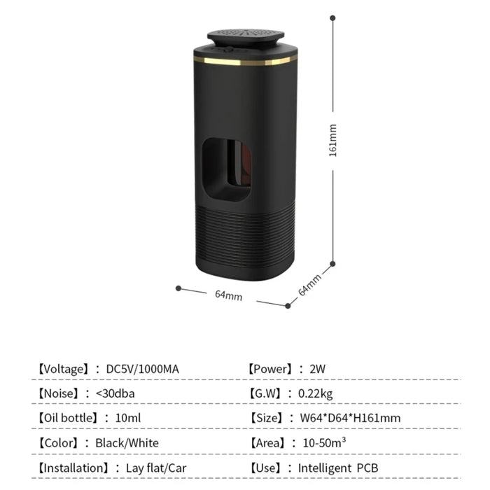 Car Diffuser Room Fragrance Car Air Freshener Essential Oils Diffuser Air Purifier Vibration Sensor Switch Aroma Diffuser