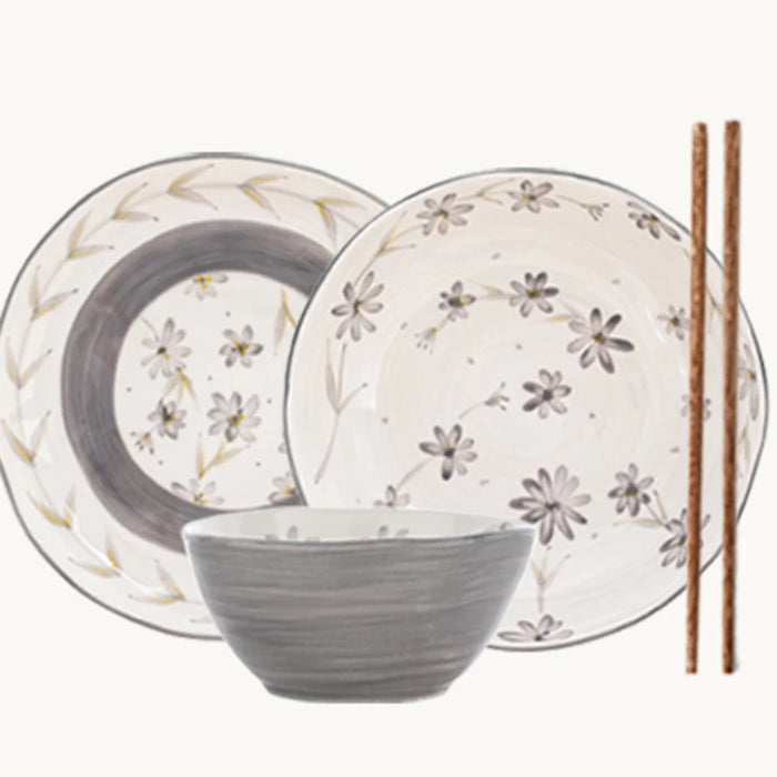 Full Dish Dining Set Ceramic Cookware Tableware Plates Dinnerware Serving Tray Soup Bowl Fruit Jogo De Jantar  Complete