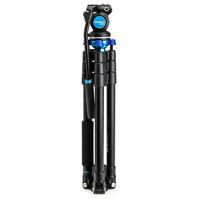 Free Shipping Outdoor Lightweight Video Tripod Monopod Fluid Head Tripod Aluminum Travel Portable Tripod