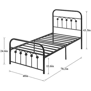 Mattress Foundation With Steel Slat Support/No Box Spring Needed/Easy Assembly Bedroom Furniture Bed Frame Bed Bases & Frames