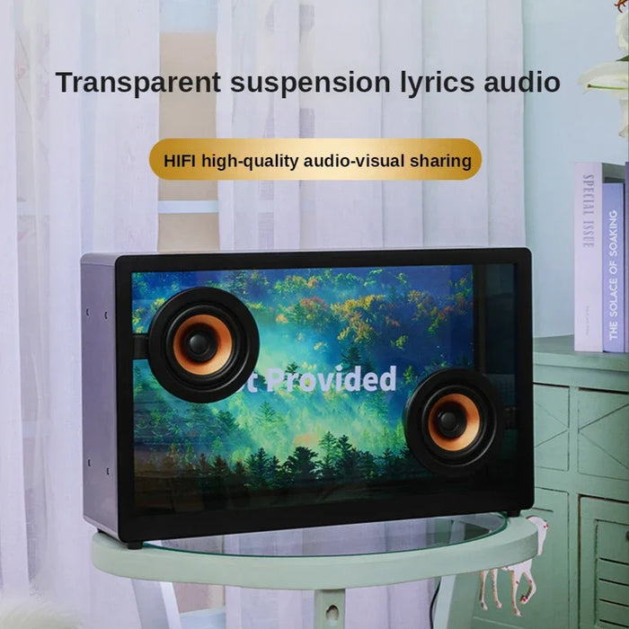 Brand New Desktop Stereo Imix Empty Subwoofer Box Wireless Crystal Speakers Transparent Blue Tooth Speaker