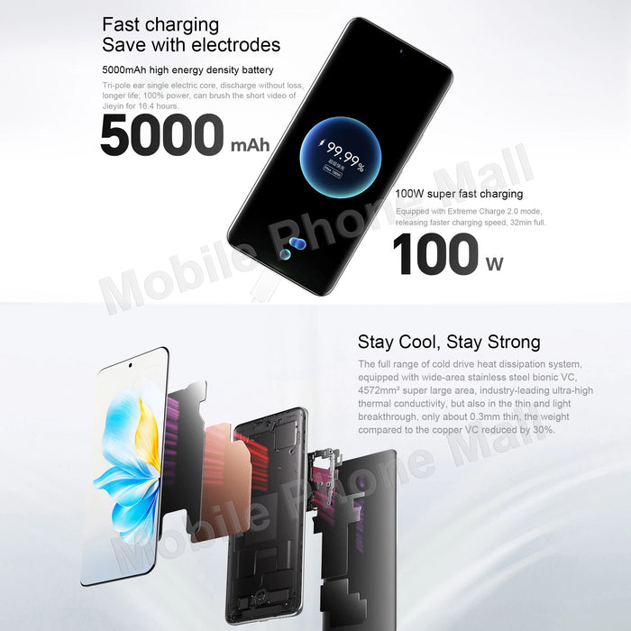 Original HONOR 100 5G 6.7" 120Hz Screen Snapdragon 7 Gen 3 Octa Core MagicOS 7.2 Camera 50MP Battery 5000mAh NFC Smartphone