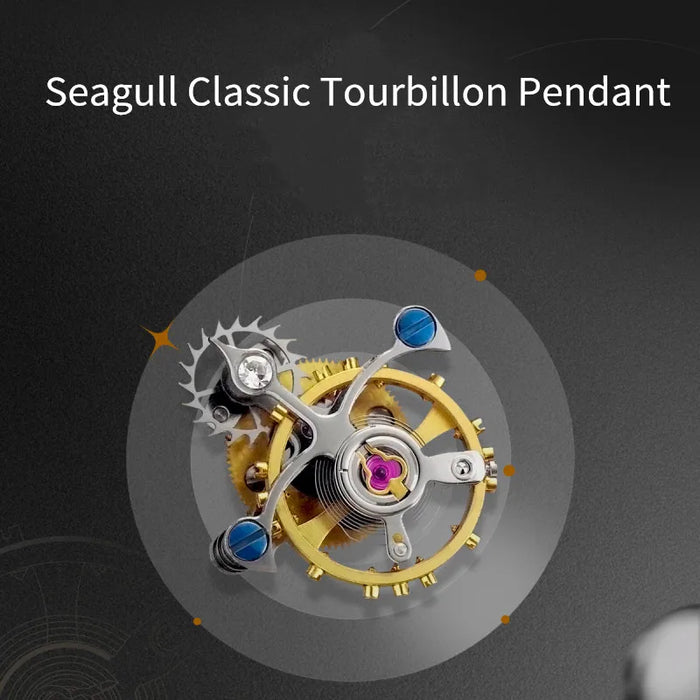 New Seagull Eccentric Tourbillon Pendant Necklace Pendant Diameter 19mm