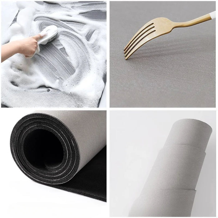 Diatom Mud Quick-dry Tea Mats Household Desktop Decoration Heat Insulation Absorbent Anti-slip Tea Mat Long Absorbent Tablecloth