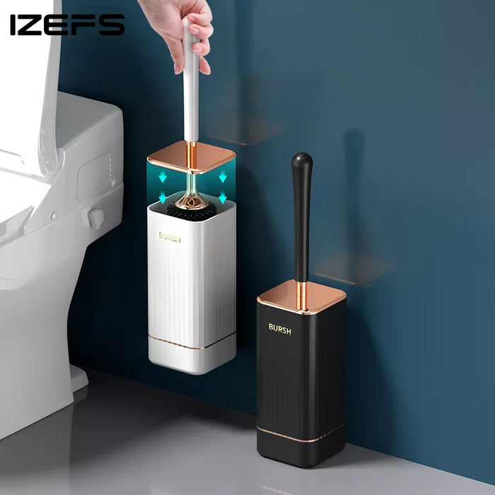 IZEFS TPR Silicone Toilet Brush Home No Dead Corner Cleaning Brush WC Cleaning Tool Wall-mount Toilet Brush Bathroom Accessories