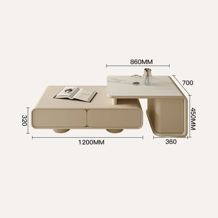 Nordic Design Luxury Coffee Tables Center Simple Salon Low Modern Square Books Table With Storage Floor Living Room Furniture