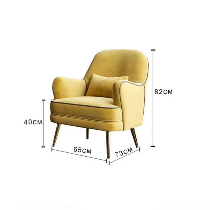 Nordic Single Sofa Chair Light Luxury Living Room Sofas Modern Business Negotiation Leisure Sofa Chairs Reception Meeting Chair