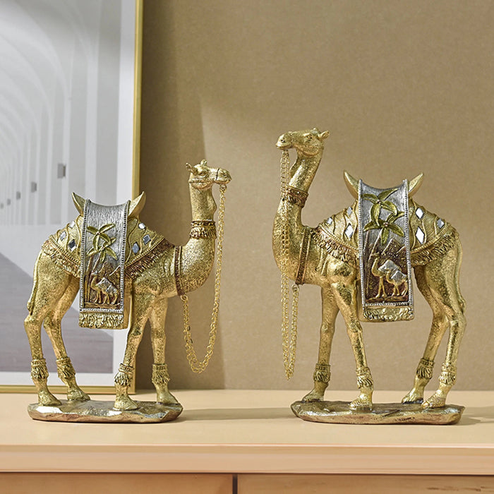 Camel Figurine Collection Resin Desktop Ornament for Desk Cabinet Home Decor Camel Figurine Modern Decor Housewarming Gift