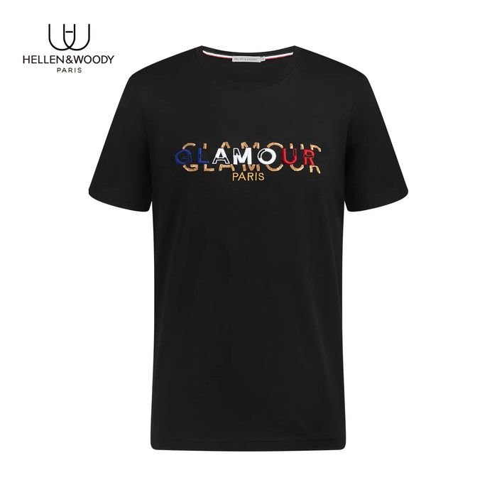 Hellen&Wood 100% Cotton GALMOUR T Shirts Men Streetwear  Slim Fit O-neck T Shirt for Men New Summer Fashion Mens T-shirt