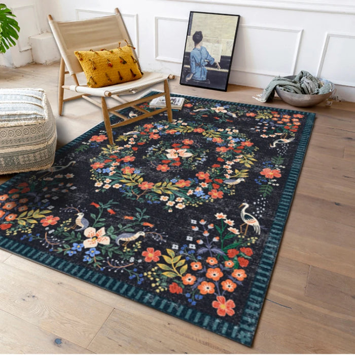 Retro Bohemian Carpet Living Room Sofa Large Home Decor Soft Rug Bedroom Study Luxury Classical Garden Polyester Home Floor Mats