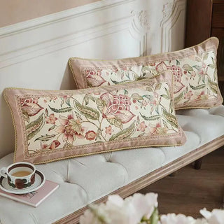 American Vintage Pillow Covers Decorative 30X70CM Flower Printed Pillow Cover Luxury Throw Pillowcase Sofa Bedside Cushion Cover