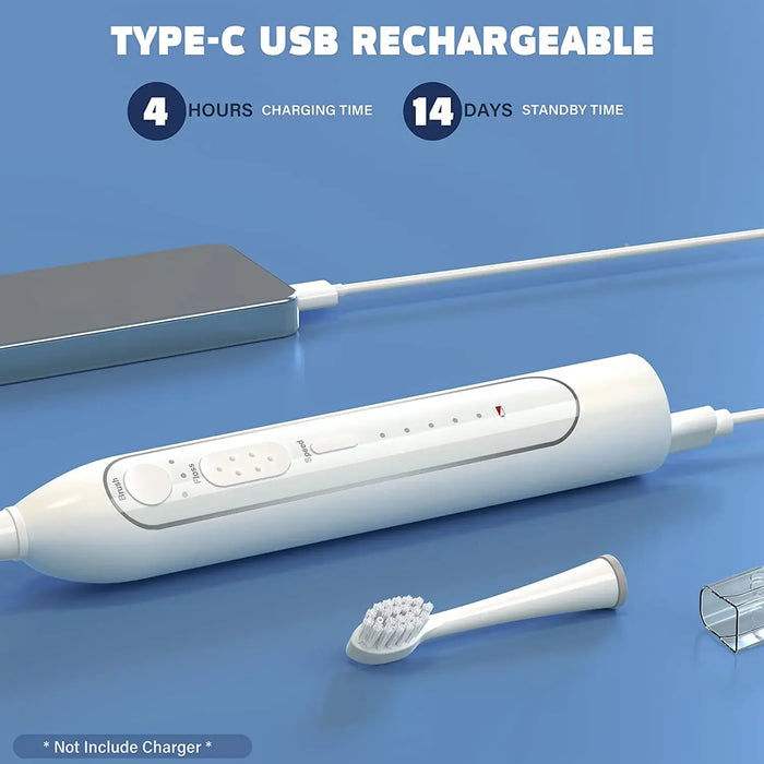 Electric Toothbrush With Water Flosser Combo In One Rechargeable Sonic Flossing Toothbrush With 3 Teeth Cleansing Ways