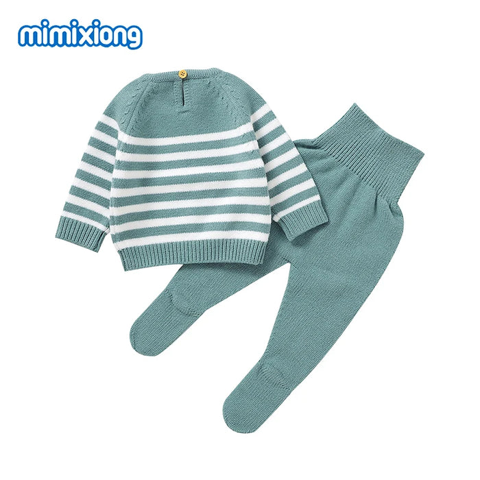 Baby Clothes Sets for Newborn Boys Girls Autumn Winter Long Sleeve Sweater Shirts+Pants Outfits 2pcs 0-9m Infantil Toddler Suits