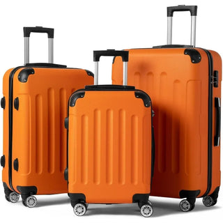 3-Piece Luggage Set Travel Lightweight Suitcases with Rolling Wheels, TSA lock & Moulded Corner, Carry on Luggages (20"/24"/28")