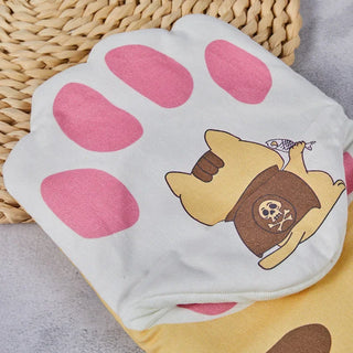 Cute Cat Paw Heat Proof Oven Mitts Microwave Thickened High Temperature Resistant Kitchen Household Baking Anti-hot Hand Gloves