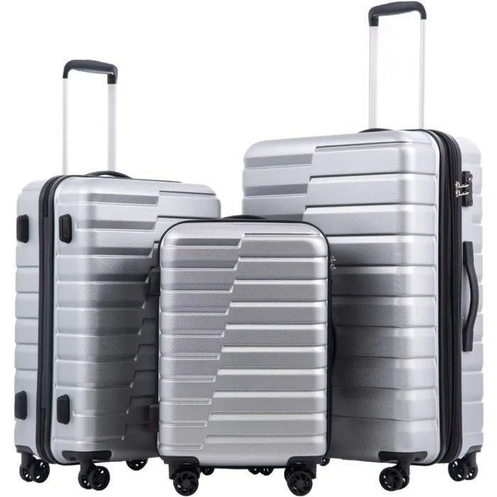 Luggage Suitcase Carry on Hardside PC+ABS Spinner TSA Lock Telescopic Handle