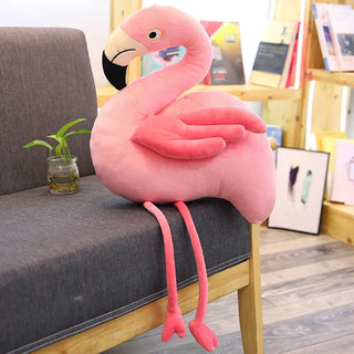 40~100cm Pink Flamingo Plush Doll Long Legs Hangable with Loop Home Wall Decor Sweet Bird Wild Animal Kids Birthday Gift