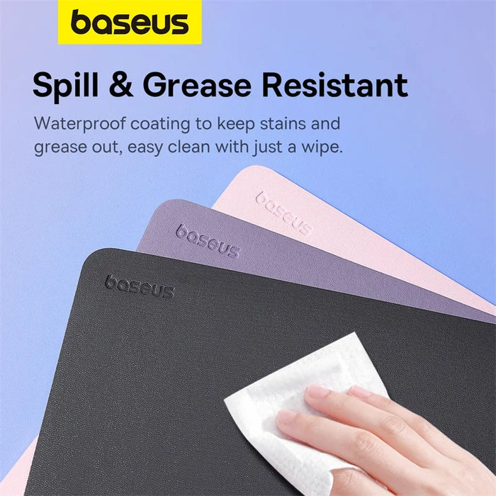 Baseus Mouse Pad  PU Leather Gamer Cabinet  26*21cm Waterproof Mousepad Non-Slip Desk Mat for Pc Gamer Desk Accessories