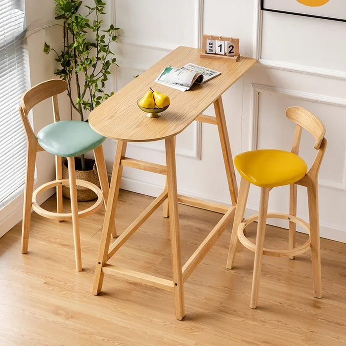 Nordic Relaxing Dining Chairs Ergonomic Office Wooden Seat Dining Chairs Make Up Mobile Balcony Comedor Home Furniture GG