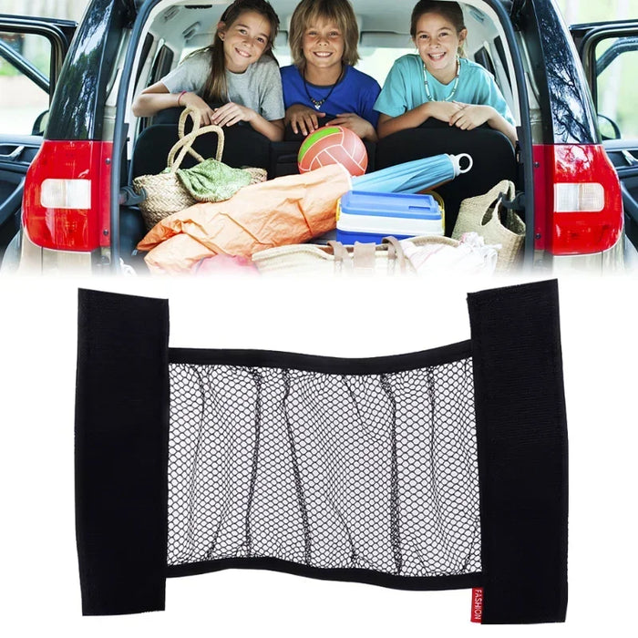 Car Trunk Elastic Mesh Fixed Straps Car Interior Organizer Extinguisher Storage Net Bag Seat Back Fixing Bag Auto Car Accessory