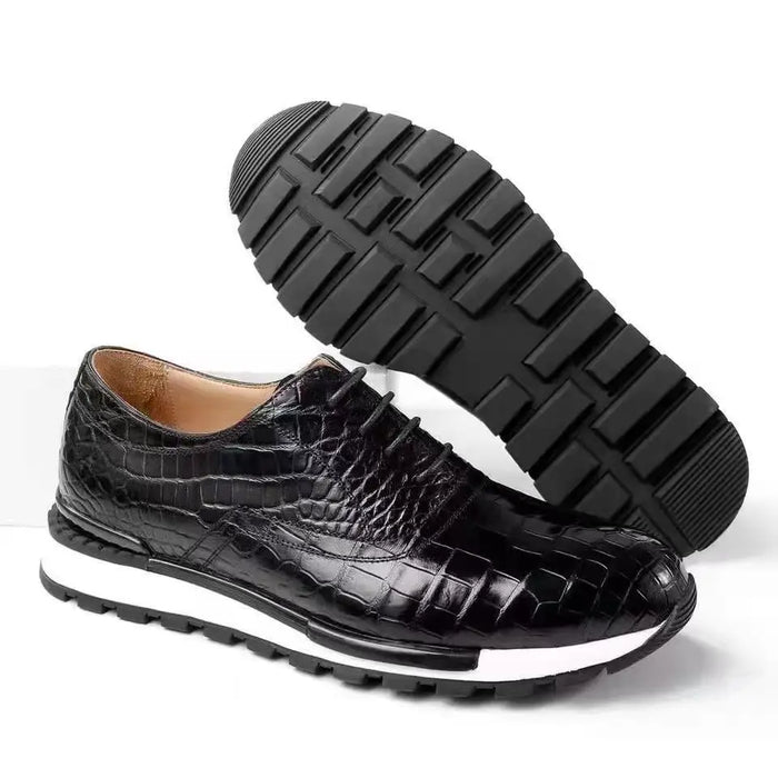 BATMO 2023 new arrival Fashion Crocodile Skin causal shoes men,male Genuine leather shoes pdd185