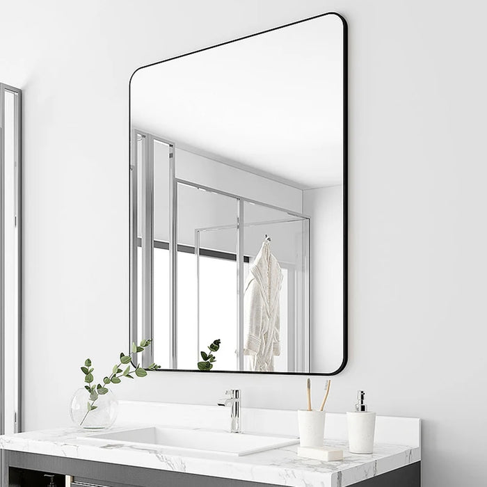 Large Mirror Shower Bathroom Mirror Full Body Toilet Bath Cosmetic Bathroom Mirror Big Frameless Spiegel Home Improvement L