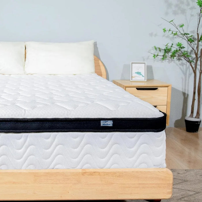 10-inch Hybrid Mattress with Medium Firmness Memory Foam and Individual Pocket Springs, Fiberglass-free Mattress Breathable